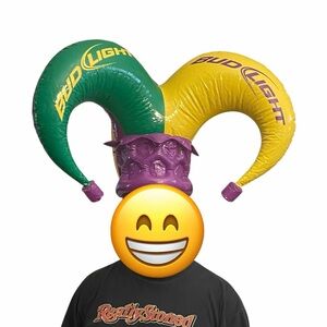 Inflatable Mardi Gras Jester Hat Bud Light Promo